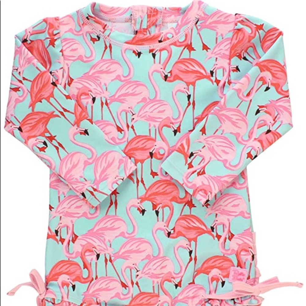 RuffleButts Toddler Rashguard Swimsuit